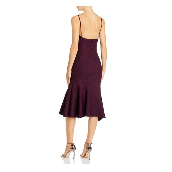 Avery G Womens 10 Dark Purple Strappy Sleeveless Bodycon Dress NWT CX56 - Picture 2 of 3
